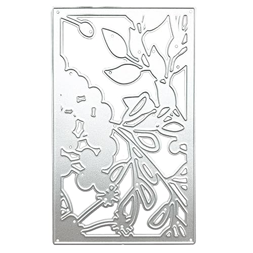 Zgehnao Metall-Stanzformen mit Blumenrahmen, Karbonstahl, Prägeschablone, Scrapbooking, für Karten, Stanzformen von Zgehnao