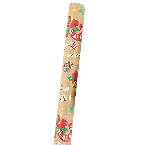 Zgehnao Weihnachts-Geschenkpapier mit Zuckerstangen-Motiv von Zgehnao