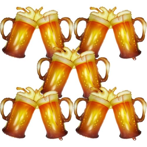 5pcs Bier Tasse Ballon Folie Ballon Bier Festival Graduierung Geburtstag Party Bier Themed Party Dekoration Lieferungen von Zghhc