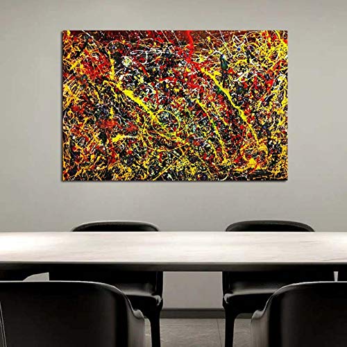 Zhadongli Art Jackson Pollock Deepdream Leinwand Gemälde Druck Wohnzimmer Dekor Kunstwerk Moderne Wandkunst Ölgemälde Poster Bilder 40x50cm (16x20in) Rahmenlos von Zhadongli Art