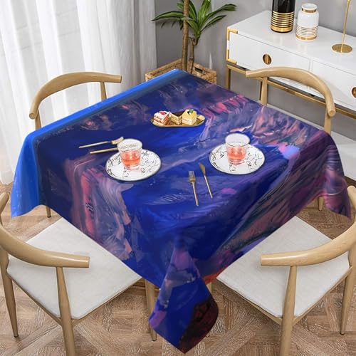 ZhaoYuGoods Dekorative Tischdecke, Druck Beauty Grand Canyon, wasserabweisend, Polyester-Tischdecke für Zuhause, Küche, Innenbereich, 152 x 152 cm von ZhaoYuGoods