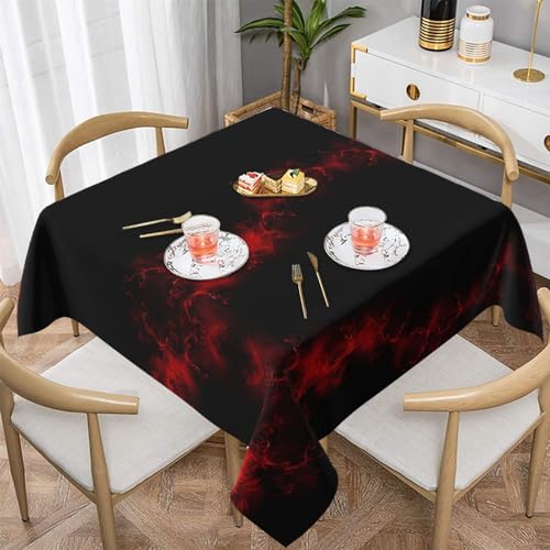 ZhaoYuGoods Dekorative Tischdecke, Druck Explosion Burst, Wasserabweisende Polyester-Tischdecke für Zuhause, Küche und Innenbereich, 152 x 152 cm von ZhaoYuGoods