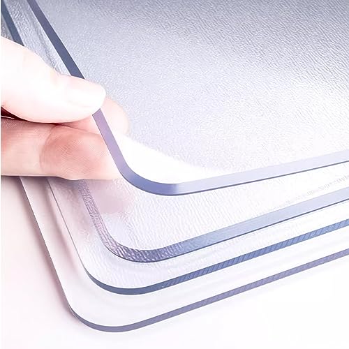 Zhaomi Transparente, Gefrostete Desktop-Schutzfolie Aus PVC-Kunststoff, 1,1mm Dicke, Transparente, Gefrostete Desktop-Schutzfolie, Geeignet Für Büros, Schminktische, Nachttische (55x120cm/22x47in) von Zhaomi