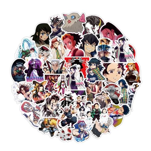 Dämonentöter Aufkleber, 100 Stück Dämonentöter Vinyl Sticker, Anime Cartoon Stickers, Aufkleber Wasserfest, für Kinder und Jugendliche, für Wasserflaschen Skateboard Notebook Gepäck von Zhlearda