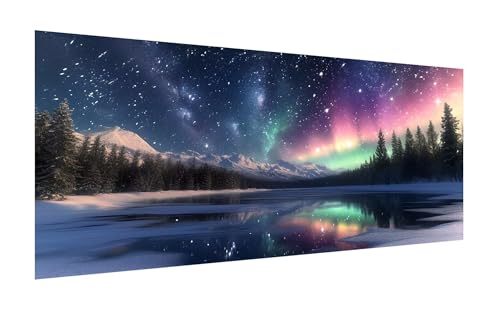 5D Diamond Painting Set 100x50cm, DIY Aurora Diamond Painting Eckige Steine Strass Cross Stickerei Kunst Kits, Diamond Painting Zubehör Set Basteln Erwachsene, Geschenk Diamond Painting Szene Z-715 von Zhlpjecc