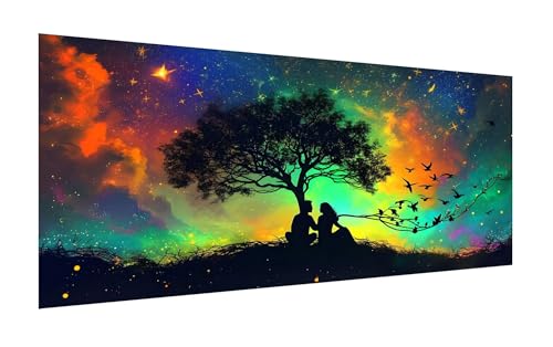 5D Diamond Painting Set 160x80cm, DIY Traum Diamond Painting Eckige Steine Strass Cross Stickerei Kunst Kits, Diamond Painting Zubehör Set Basteln Erwachsene, Geschenk Diamond Painting Baum Z-824 von Zhlpjecc