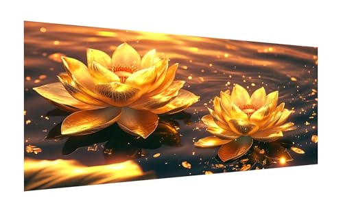 Diamond Painting Traum, 5D Lotus Diamant Painting Bilder Erwachsene, DIY Vollbohrer Cross Stickerei Diamant Kunst Malerei, Diamond Painting Groß XXL, Zimmer Wanddeko Bastelset Geschenk 30x60cm Z-313 von Zhlpjecc