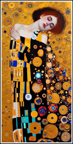 Diamond Painting XXL 100x200cm, DIY Klimt Diamant Painting Bilder, 5D Szene Diamond Painting Set, Diamant Kristall Strass Kreuzstich Painting, Diamond Painting Erwachsene, Wand Deko Wohnzimmer Z-229 von Zhlpjecc