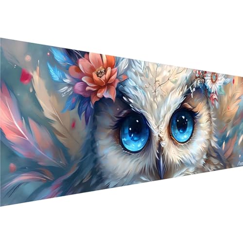 Blume Diamond Painting Erwachsene Groß XXL 90x270cm Leinwand, 5D Diamant Painting Bilder Eule Muster Design, Full Drill Crystal Art Basteln Painting Set, für Zimmer Deko Wohnzimmer Geschenke, y-523 von Zhngshlg