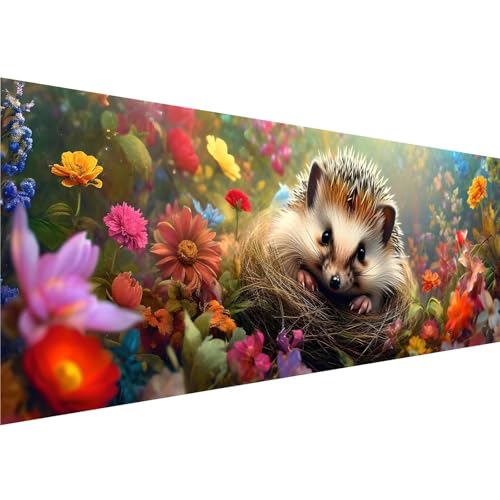 Diamond Painting Blume Diamant Painting Bilder Igel Diamond Painting Erwachsene Bastelset, 5D Diamond Art Malerei Kinder DIY Mosaikherstellung Stickerei Set für Deko Schlafzimmer, 100x300cm y-492 von Zhngshlg