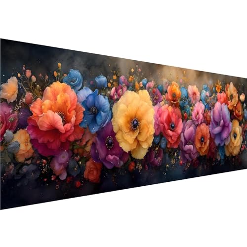 Diamond Painting Farbe Diamant Painting Bilder Blume Diamond Painting Erwachsene Bastelset, 5D Diamond Art Malerei Kinder DIY Mosaikherstellung Stickerei Set für Deko Schlafzimmer, 100x300cm y-24 von Zhngshlg