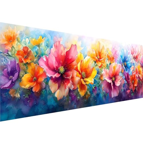 Diamond Painting Farbe Diamant Painting Bilder Blume Diamond Painting Erwachsene Bastelset, 5D Diamond Art Malerei Kinder DIY Mosaikherstellung Stickerei Set für Deko Schlafzimmer, 100x300cm y-48 von Zhngshlg