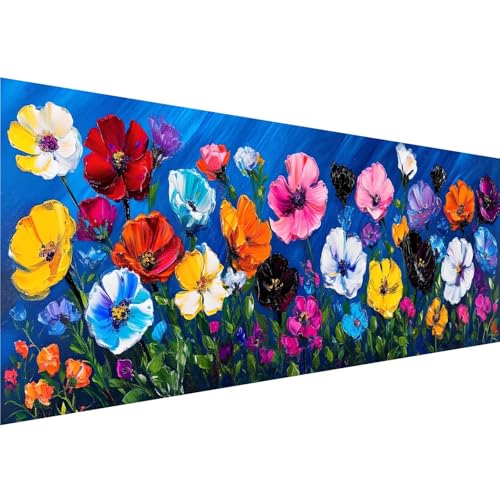 Diamond Painting Farbe Diamant Painting Bilder Blume Diamond Painting Erwachsene Bastelset, 5D Diamond Art Malerei Kinder DIY Mosaikherstellung Stickerei Set für Zimmer Deko Schlafzimmer, 30x90cm y-23 von Zhngshlg