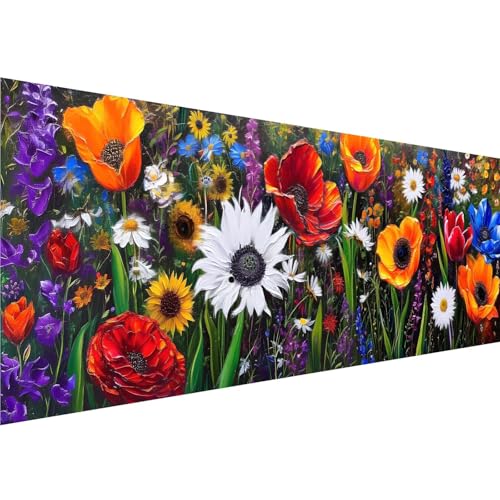 Diamond Painting Farbe Diamant Painting Bilder Blume Diamond Painting Erwachsene Bastelset, 5D Diamond Art Malerei Kinder DIY Mosaikherstellung Stickerei Set für Zimmer Deko Schlafzimmer,70x210cm y-42 von Zhngshlg