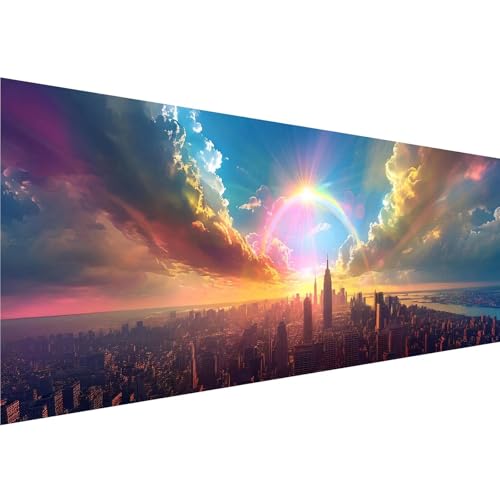 Diamond Painting Farbe Diamant Painting Bilder Sonnenuntergang Diamond Painting Erwachsene Bastelset, 5D Diamond Art Malerei Kinder DIY Mosaik Stickerei Set für Zimmer Deko Schlafzimmer, 50x150cm y-88 von Zhngshlg