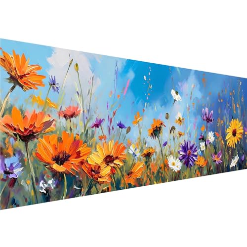 Diamond Painting Farbe Muster, Blume Diamant Painting Bilder Kinder Anfänger, 5D Diamond Painting XXL 40x120cm Leinwand, Bastelset Erwachsene DIY Kreatives für Mädchen Geschenk,Wanddeko Aesthetic y-22 von Zhngshlg