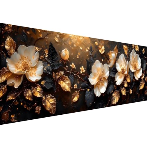 Diamond Painting Farbe Muster, Blume Diamant Painting Bilder Kinder Anfänger, 5D Diamond Painting XXL 40x120cm Leinwand, Bastelset Erwachsene DIY Kreatives für Mädchen Geschenk,Wanddeko Aesthetic y-52 von Zhngshlg