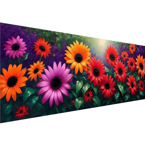 Diamond Painting Farbe Muster, Blume Diamant Painting Bilder Kinder Anfänger, 5D Diamond Painting XXL 50x150cm Leinwand, Bastelset Erwachsene DIY Kreatives für Mädchen Geschenk,Wanddeko Aesthetic y-29 von Zhngshlg