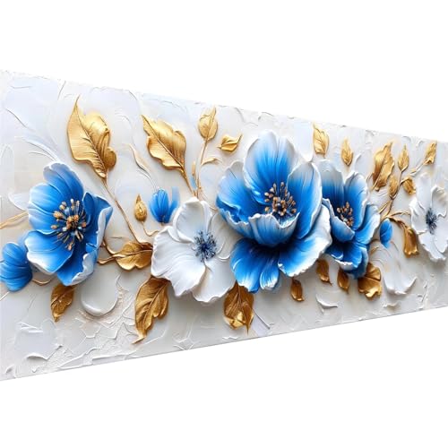 Diamond Painting Farbe Muster, Blume Diamant Painting Bilder Kinder Anfänger, 5D Diamond Painting XXL 80x240cm Leinwand, Bastelset Erwachsene DIY Kreatives für Mädchen Geschenk,Wanddeko Aesthetic y-44 von Zhngshlg