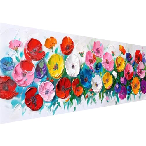 Diamond Painting Farbe Muster, Blume Diamant Painting Bilder Kinder Anfänger, 5D Diamond Painting XXL 80x240cm Leinwand, Bastelset Erwachsene DIY Kreatives für Mädchen Geschenk,Wanddeko Aesthetic y-56 von Zhngshlg