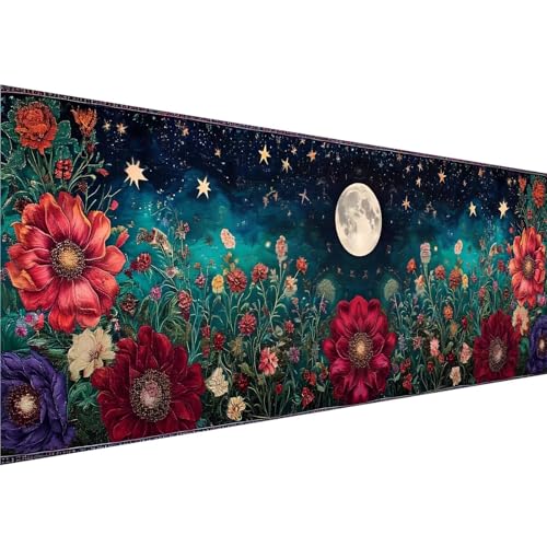 Diamond Painting Farbe Muster, Blumen Diamant Painting Bilder Kinder Anfänger, 5D Diamond Painting XXL 30x90cm Leinwand, Bastelset Erwachsene DIY Kreatives für Mädchen Geschenk,Wanddeko Aesthetic y-60 von Zhngshlg