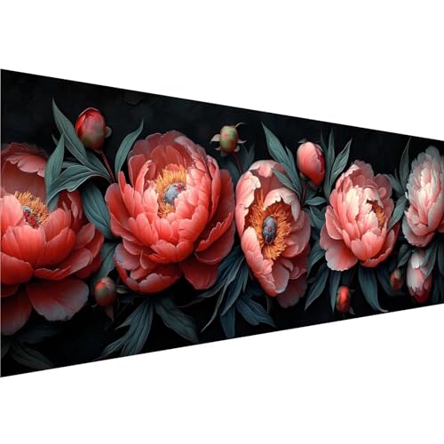 Diamond Painting Farbe Muster, Pfingstrose Diamant Painting Bilder Kinder Anfänger, 5D Diamond Painting XXL 90x270cm, Bastelset Erwachsene DIY Kreatives für Mädchen Geschenk, Wanddeko Aesthetic y-78 von Zhngshlg