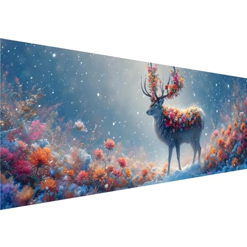 Diamond Painting Farbe Muster, Reh Diamant Painting Bilder Kinder Anfänger, 5D Diamond Painting XXL 100x300cm Leinwand, Bastelset Erwachsene DIY Kreatives für Mädchen Geschenk, Wanddeko Aesthetic y-70 von Zhngshlg