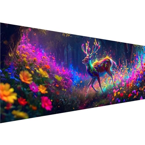 Diamond Painting Farbe Muster, Reh Diamant Painting Bilder Kinder Anfänger, 5D Diamond Painting XXL 30x90cm Leinwand, Bastelset Erwachsene DIY Kreatives für Mädchen Geschenk, Wanddeko Aesthetic y-69 von Zhngshlg