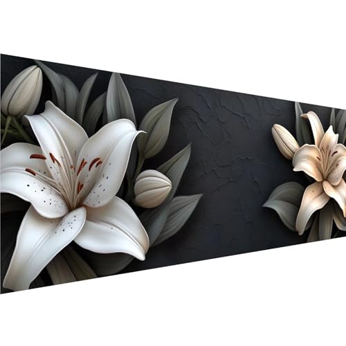 Diamond Painting Lilie Muster, Blume Diamant Painting Bilder Kinder Anfänger, 5D Diamond Painting XXL 100x300cm Leinwand, Bastelset Erwachsene DIY Kreatives für Mädchen Geschenk,Wanddeko Aesthetic y-4 von Zhngshlg