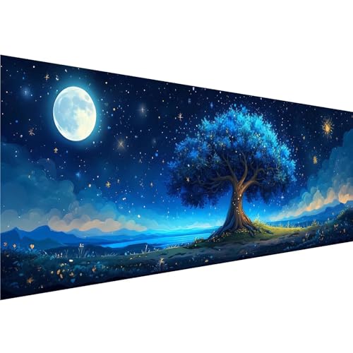 Diamond Painting Mond Diamant Painting Bilder Baum Diamond Painting Erwachsene Bastelset, 5D Diamond Art Malerei Kinder DIY Mosaikherstellung Stickerei Set für Zimmer Deko Schlafzimmer, 40x120cm y-978 von Zhngshlg