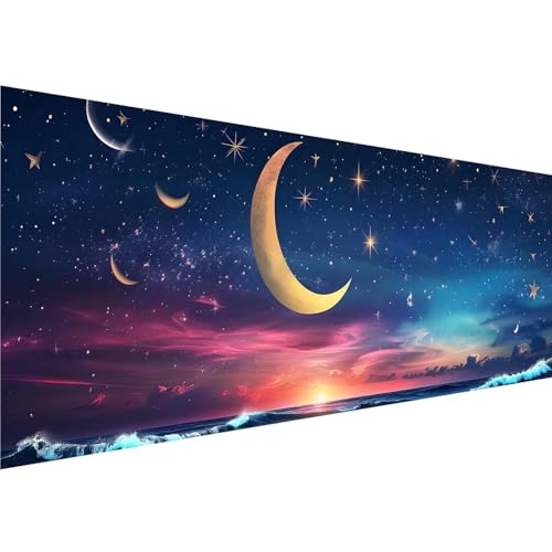 Diamond Painting Mond Muster, Sternenhimmel Diamant Painting Bilder Kinder Anfänger, 5D Diamond Painting XXL 30x90cm, Bastelset Erwachsene DIY Kreatives für Mädchen Geschenk, Wanddeko Aesthetic y-984 von Zhngshlg