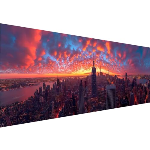 Diamond Painting Paris Muster, Stadt Diamant Painting Bilder Kinder Anfänger, 5D Diamond Painting XXL 100x300cm Leinwand, Bastelset Erwachsene DIY Kreatives für Mädchen Geschenk,Wanddeko Aesthetic y-1 von Zhngshlg