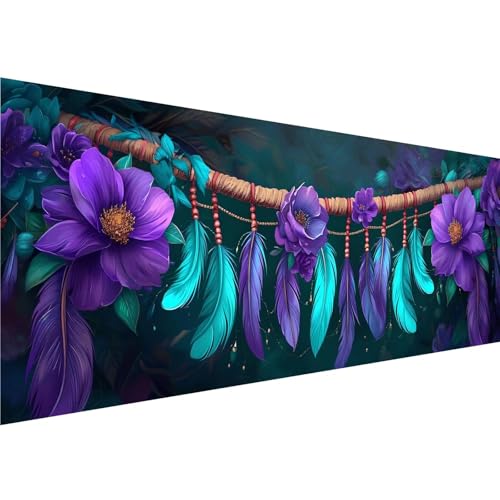 Diamond Painting Traumfänger Diamant Painting Bilder Blume Diamond Painting Erwachsene Bastelset, 5D Diamond Art Malerei Kinder DIY Mosaikherstellung Stickerei Set für Deko Schlafzimmer, 90x270cm y-8 von Zhngshlg