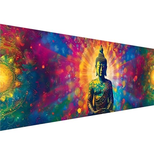 Farbe Diamond Painting Erwachsene Groß XXL 100x300cm Leinwand, 5D Diamant Painting Bilder Zen Muster Design, Full Drill Crystal Art Basteln Painting Set, für Zimmer Deko Wohnzimmer Geschenke, y-11 von Zhngshlg