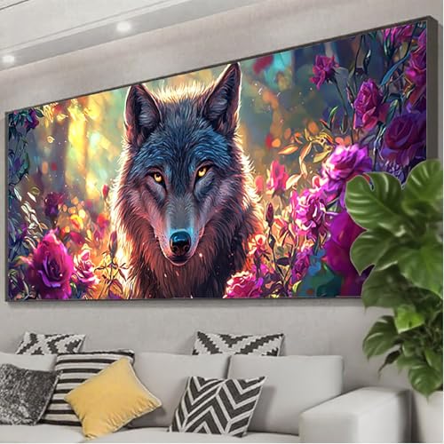 Diamond Painting Blume Diamond Painting Erwachsene Groß XXL 225x90 cm, 5D Wolf Diamant Malerei Bilder Basteln Mädchen ab 8 Jahre, DIY Eckige Steine Cross Stitch Malerei für Deko Wohnzimmer Z0-292 Diamond Painting Blume Diamond Painting Erwachsene Groß XXL 225x90 cm, 5D Wolf Diamant Malerei Bilder Basteln Mädchen ab 8 Jahre, DIY Eckige Steine Cross Stitch Malerei für Deko Wohnzimmer Z0-292 von Zhngzoyn