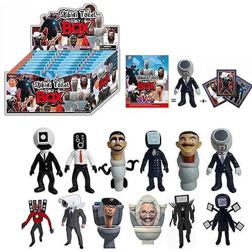 Zhongkaihua Speakerman Figur Modell Kollektion PVC Action Figur, 24 Tin Bags, 12Styles, Speaker Man TV Man Cake Set Collection Party Dekoration von Zhongkaihua