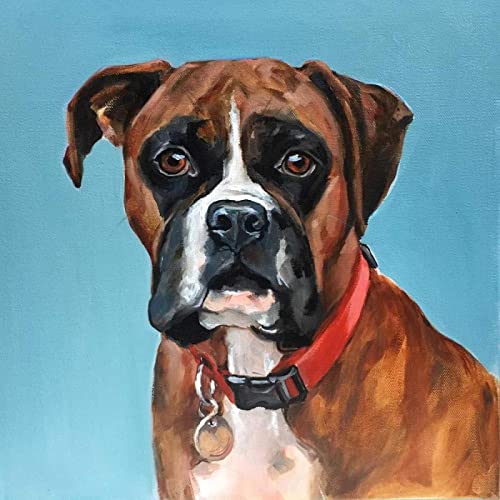 Zhyaunz 5D DIY Diamant Malerei Boxer Hund Malen nach Zahlen Kits Diamond Painting Stickerei Bilder Kunsthandwerk Strass 40x50cm von Zhyaunz