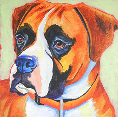 Zhyaunz 5D DIY Diamant Malerei Boxer Hund Malen nach Zahlen Kits Diamond Painting Stickerei Bilder Kunsthandwerk Strass 40x50cm von Zhyaunz