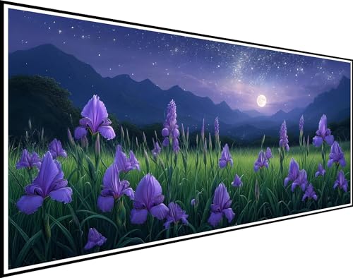 Diamond Painting Erwachsene Iris, Diamond Painting Sternenhimmel Diamant Painting Bilder, DIY Crystal Strass Stickerei Painting Diamant Malerei Kit für Anfänger, für Home Dekoration 100x200cm XZ-627 von Zhynfiie