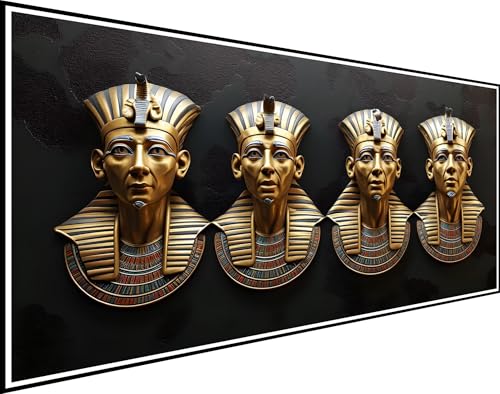 Diamond Painting Erwachsene Skulptur, Diamond Painting Pharao Diamond Painting Zubehör, DIY Runder Vollbohrer Diamanten Malerei Stickerei Kreuzstich Bilder, für Schlafzimmer Wanddeko 50x100cm XZ-100 von Zhynfiie