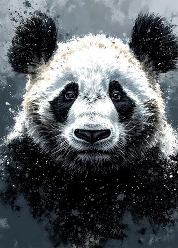 Diamond Painting Tier Diamond Painting Erwachsene Kinder,Panda Diamond Art,5D Diamant Painting Bilder,DIY Crystal Strass Stickerei Painting Diamant Malerei Kit,Wall Décor Geschenke 80x115cm XZ-4858 von Zhynfiie