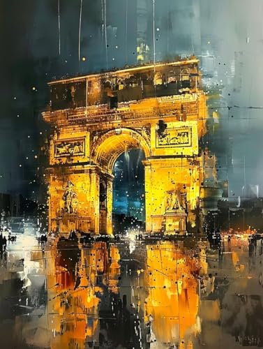Malen Nach Zahlen Arc De Triomphe Malen Nach Zahlen Erwachsene Paris Paint by Numbers Mit 3 - Pinseln und Acrylfarbe Farbige Leinwand Kit für Kinder ab 9 10 Jahre Mädchen 100x135cm mit Rahmen -r61K Malen Nach Zahlen Arc De Triomphe Malen Nach Zahlen Erwachsene Paris Paint by Numbers Mit 3 - Pinseln und Acrylfarbe Farbige Leinwand Kit für Kinder ab 9 10 Jahre Mädchen 100x135cm mit Rahmen -r61K von Zhyolei