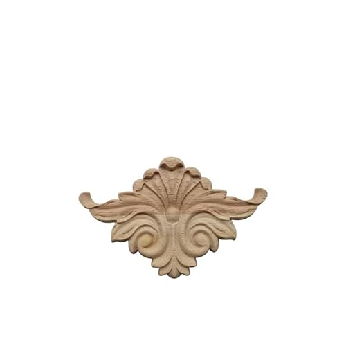 Ornamente FüR MöBel Holzfiguren, Kunsthandwerk, einzigartige natürliche Blumen, aus Holz geschnitzte Eckapplikationen, Rahmen, Möbel, Holzschnitzerei for Wohnmöbel-Dekor Holzornamente(MD-0001-6-18-12C von ZiYouao