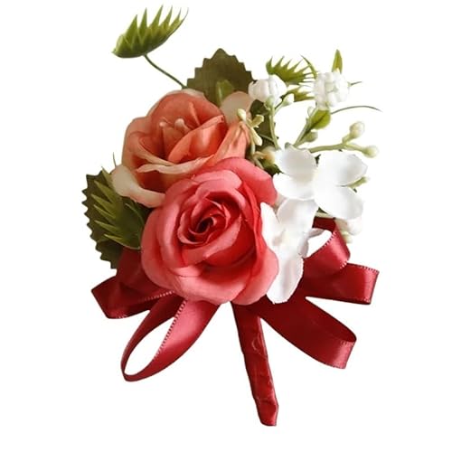 ZiYouao Blumenarmband 1 Stück Blumen-Ansteckblume for das Handgelenk Boutonniere(A) von ZiYouao