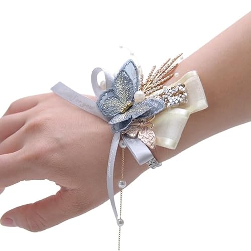 ZiYouao Blumenarmband Blumen-Ansteckblume fürs Handgelenk Boutonniere(Wrist Corsage A) von ZiYouao