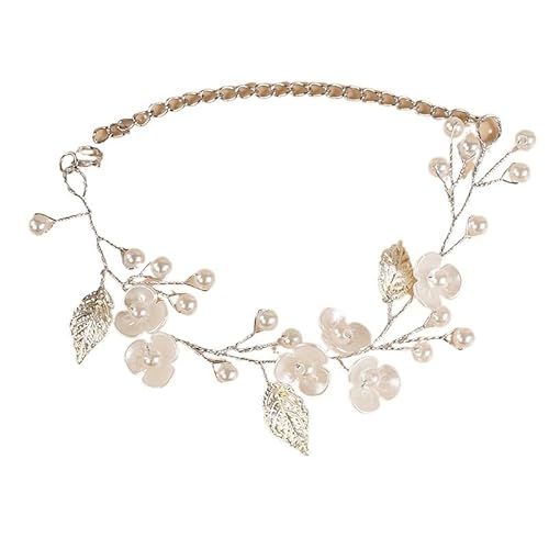 ZiYouao Blumenarmband Gold Silber Blume Einfache Kristall Hochzeit Armbänder for Bräute Boutonniere(Silver) von ZiYouao