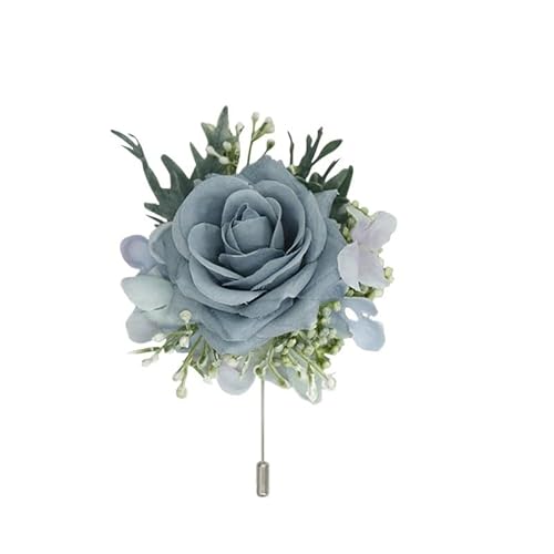 ZiYouao Blumenarmband Hochzeit Handgelenk Blume/Corsage Lila/Blau Simulation Stoff Blumen Trauzeuge Boutonnieres Pins Brautjungfer Lace-Up Handgelenk Corsage Boutonniere(C) von ZiYouao