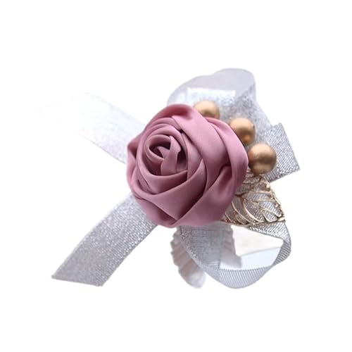 ZiYouao Blumenarmband Mode Frauen Hochzeit Braut Brautjungfer Handgelenk Blume Armband Boutonniere Braut Handgelenk Corsage Ehe Zubehör Boutonniere(10) von ZiYouao