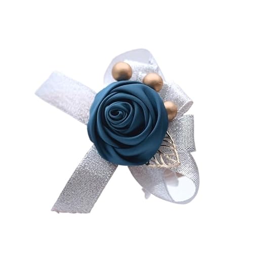 ZiYouao Blumenarmband Mode Frauen Hochzeit Braut Brautjungfer Handgelenk Blume Armband Boutonniere Braut Handgelenk Corsage Ehe Zubehör Boutonniere(7) von ZiYouao