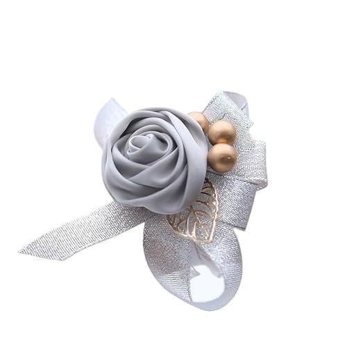 ZiYouao Blumenarmband Mode Frauen Hochzeit Braut Brautjungfer Handgelenk Blume Armband Boutonniere Braut Handgelenk Corsage Ehe Zubehör Boutonniere(8) von ZiYouao